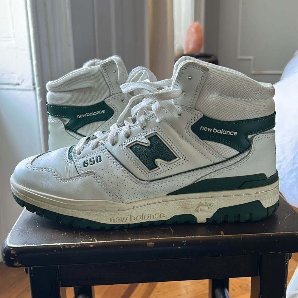 Aime Leon Dore new balance 650 size 8 green and cream